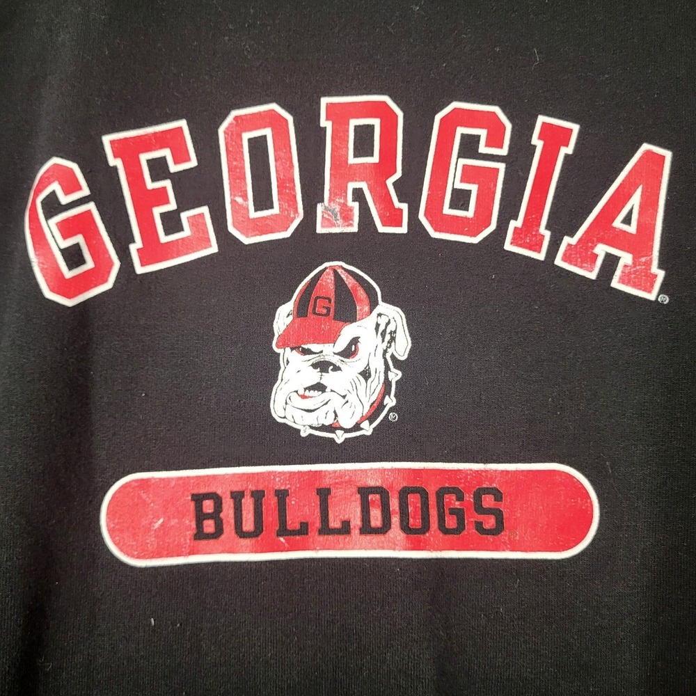 Georgia Bulldogs Youth L Sweatshirt Black NCAA College Fan Gear Graphic Pullover